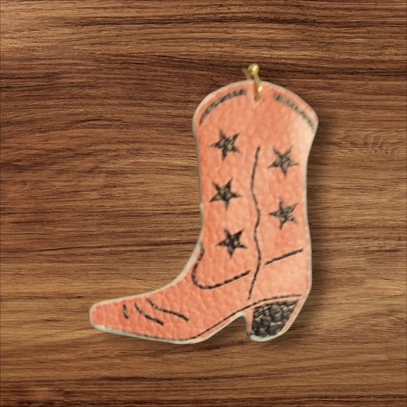Cowgirl Boot Earrings - Picture 2 of 3